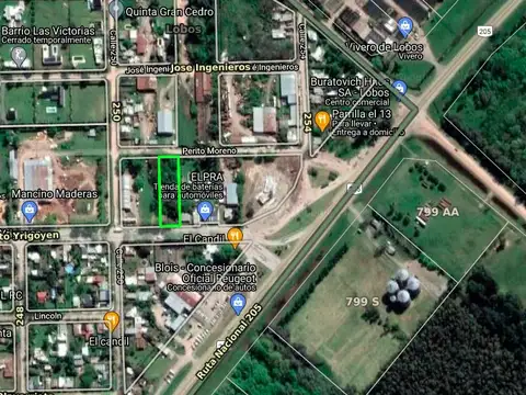 AMPLIO LOTE CENTRICO - A MTS. PLAZA 1810 - IDEAL INVERSORES - LOBOS